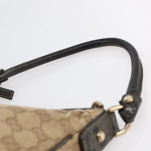 GUCCI GG Canvas Abbey Shoulder Bag Beige Gold - Picture 12 of 16